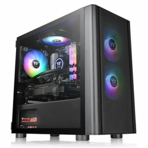 Gabinete Thermaltake V150 TG ARGB negro