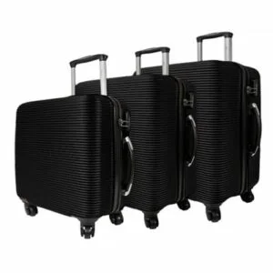 Set de 3 valijas rigidas negro 1 Set de 3 valijas rigidas negro